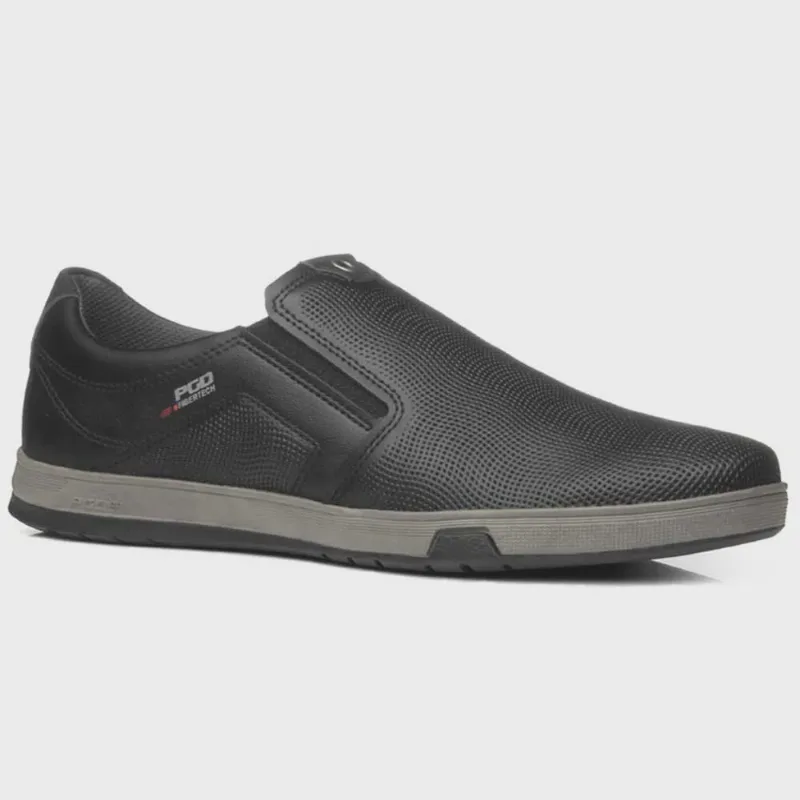 Sapatênis Slip On Masculino Microfibra Preto Pegada 170422-03
