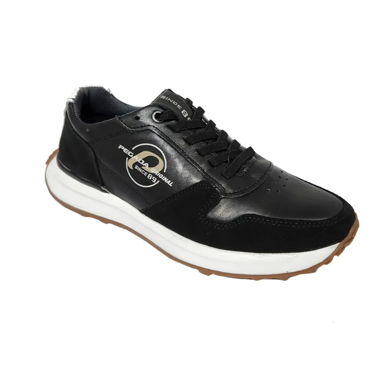 Tenis Pegada Masculino Couro elastico Amortech comfort 110704