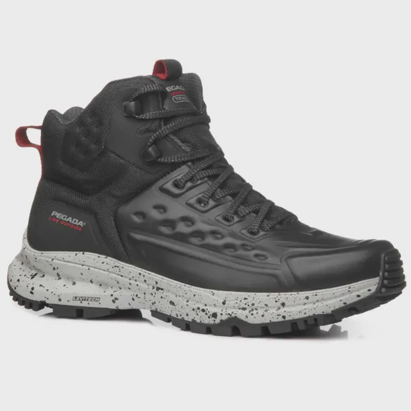 Bota Masculina Trekking Couro Preto Pegada 150402-07
