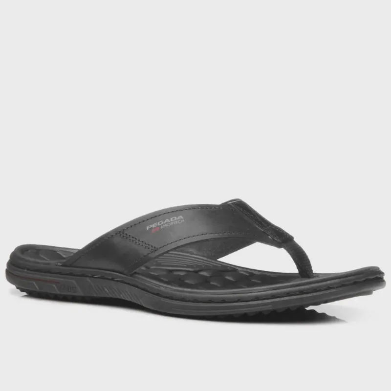 Chinelo Masculino Dedo Couro Pegada Elastico Basico 133301