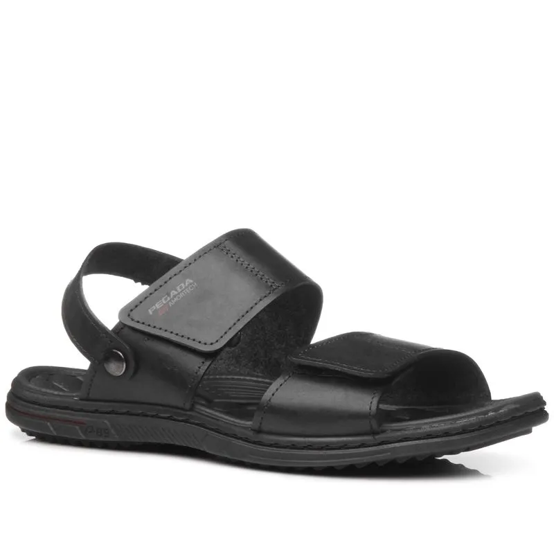 Sandalia Pegada Masculina em Couro Preto 133303-03 37