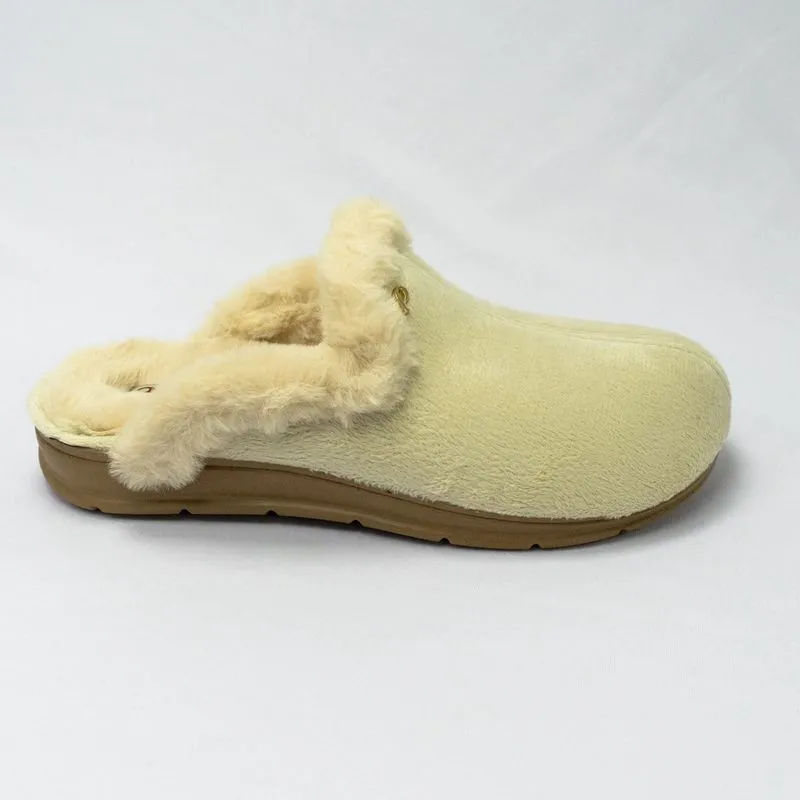 Pantufa Pegada 266005-01 Atoalhado com forro Camurçado Off White