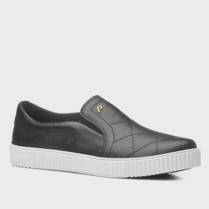 Tênis Feminino Slip On Couro Pegada 219066