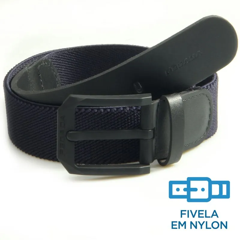 Cinto Casual Pegada Masculino em Elástico e Couro Marinho CI002345-03 Cinto Pegada Masculino em Elástico e Couro Marinho CI002345-03 120