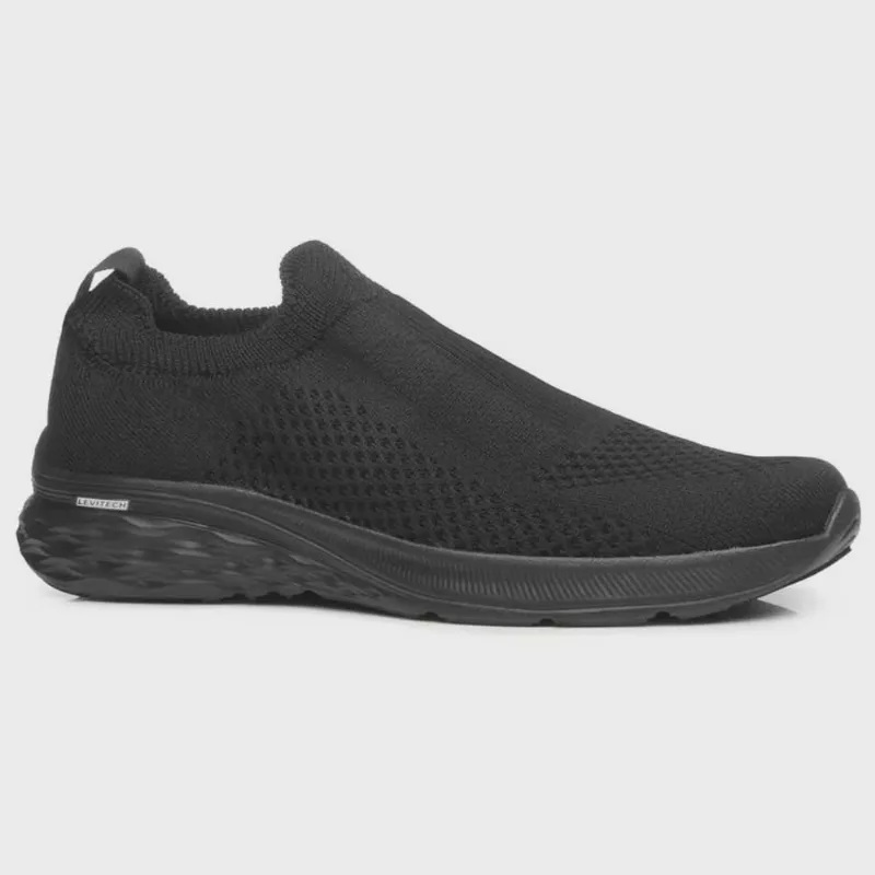 Tênis Esportivo Masculino Fly Microfibra Preto Pegada 190508-03