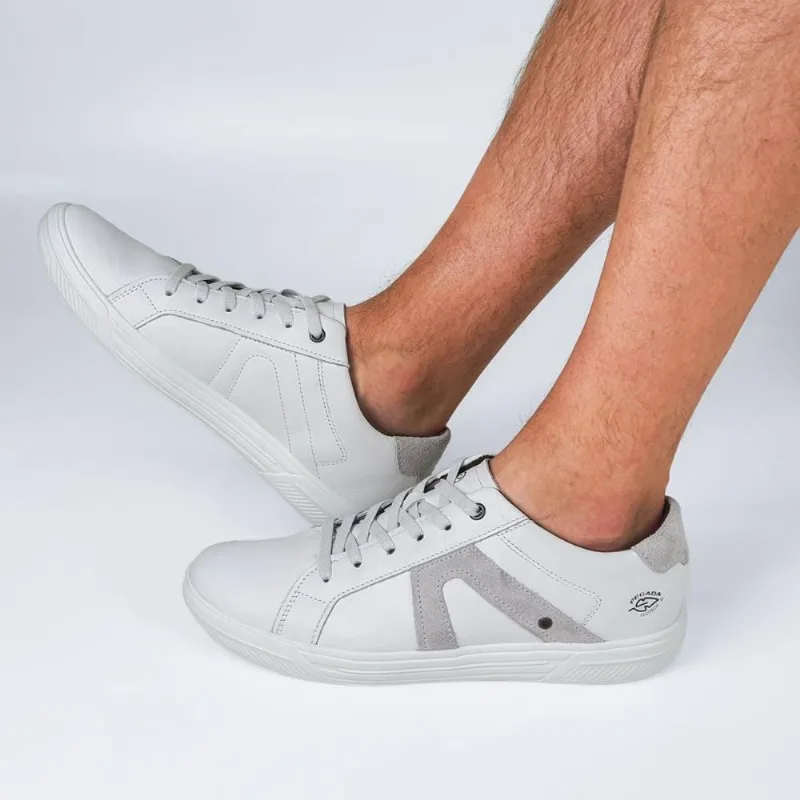 Tênis Pegada Masculino em Couro com Elástico 110407 41 / Branco