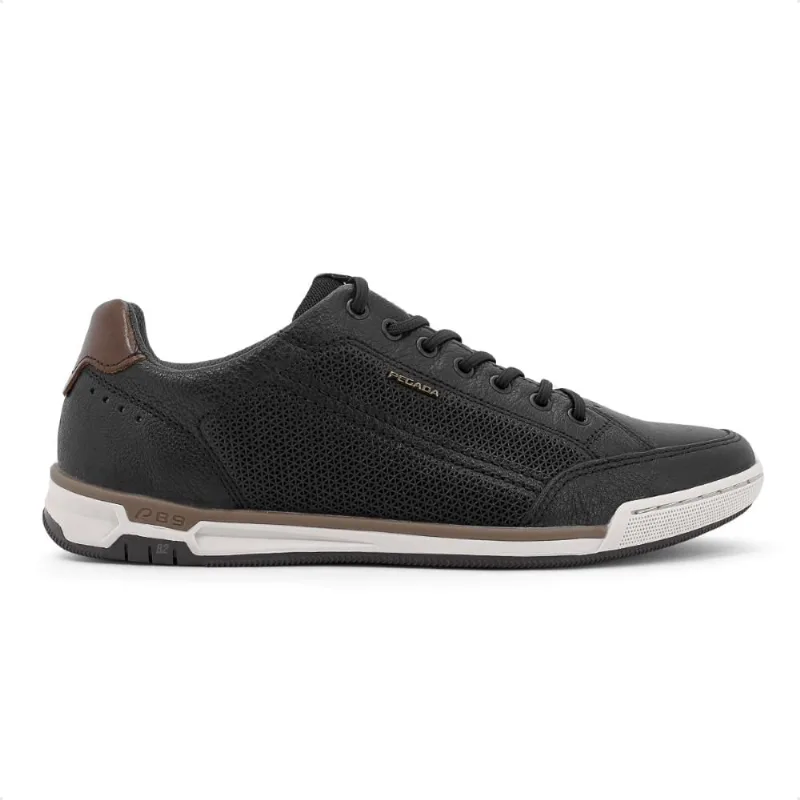 Sapatênis Pegada Daily Masculino 38 / Preto / Marrom