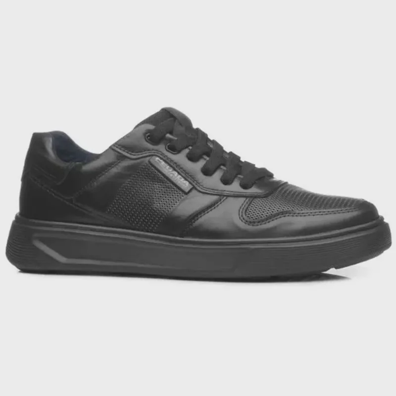 Sapatênis Masculino Levi Couro Preto Pegada 110921-02