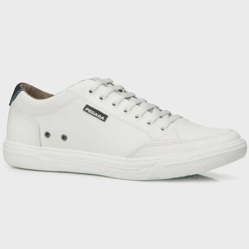 Sapatênis Masculino Plus Size Branco Marinho Pegada 510403-01