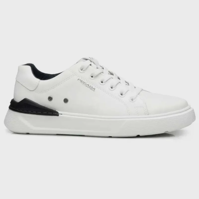 Sapatênis Masculino Levi Couro Soft Branco Pegada 110901-01