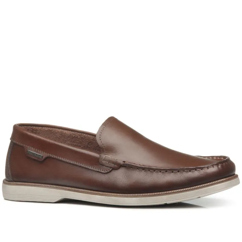 Mocassim Pegada Masculino em Couro Pinhao 141903-01 37