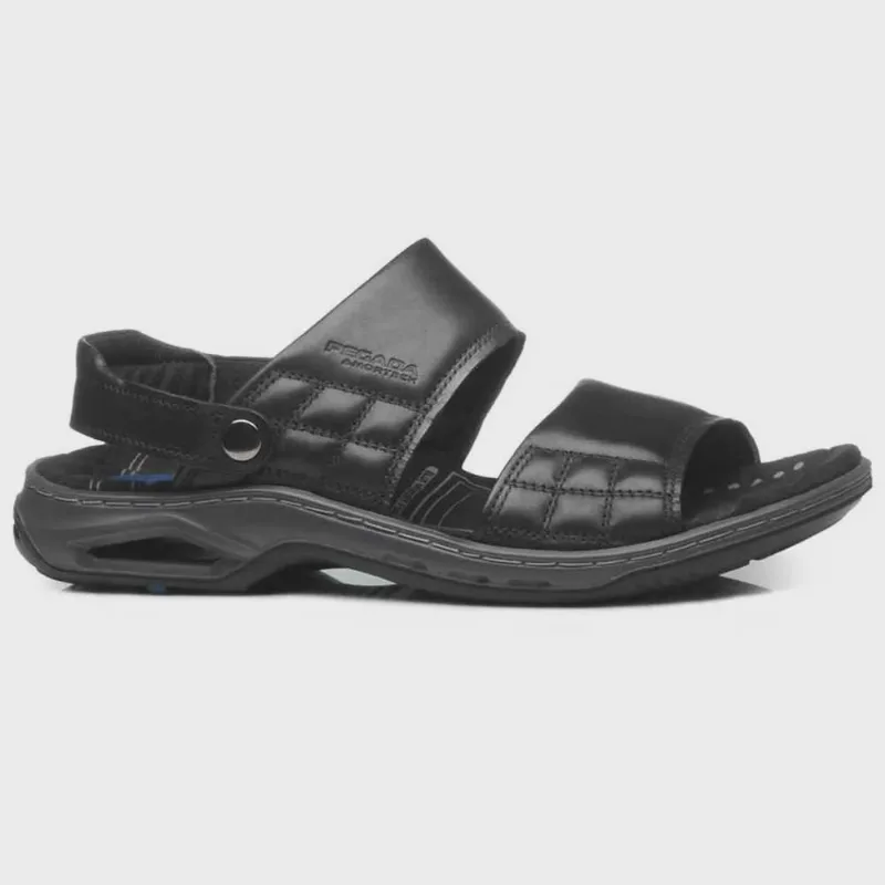 Sandália Masculina Papete Couro Anilina Preto Pegada 133221-03