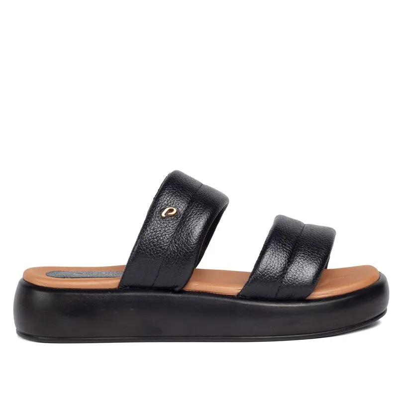 Tamanco Feminino Pegada Iris em Couro Preto - 39