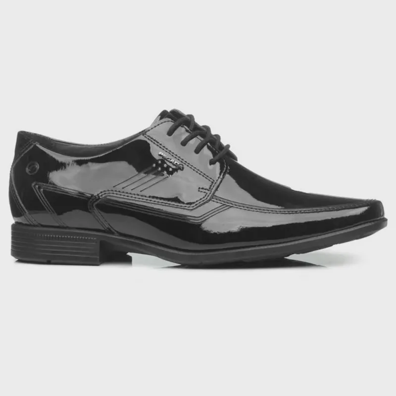 Sapato Social Masculino Verniz Preto Pegada 126502-03