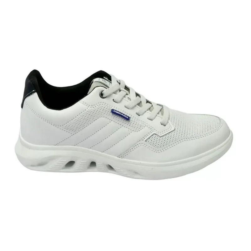 Sapatênis Couro Pegada Masculino Levitech e Amortech Branco - pegada