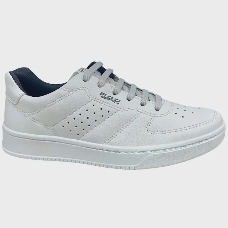 Tenis Casual Pegada pgd Masculino Microfibra 171902 Bco
