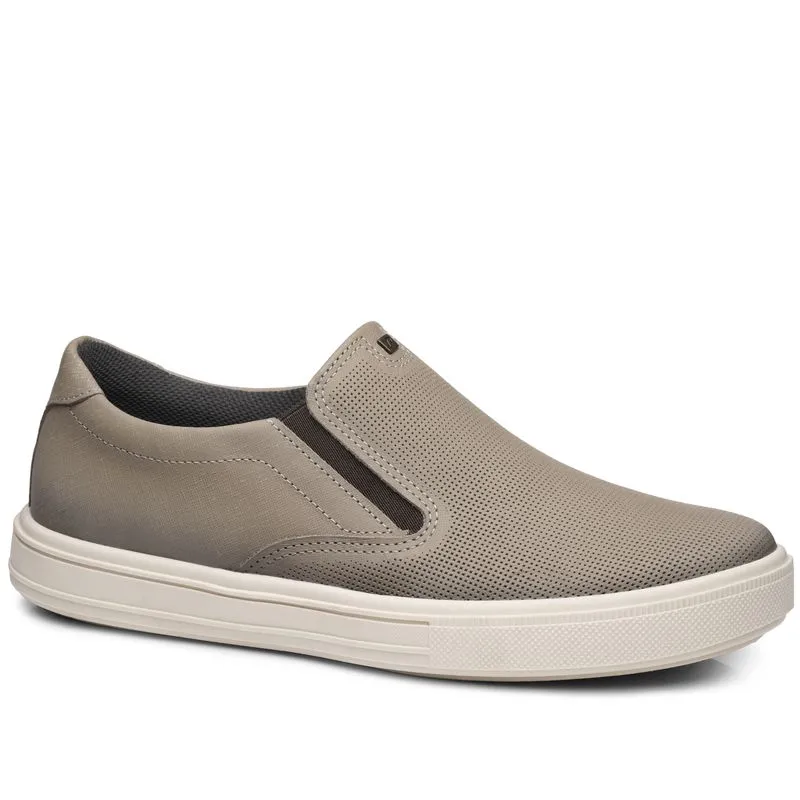 Tênis Casual Pegada Masculino em Couro Areia 111504-06 41