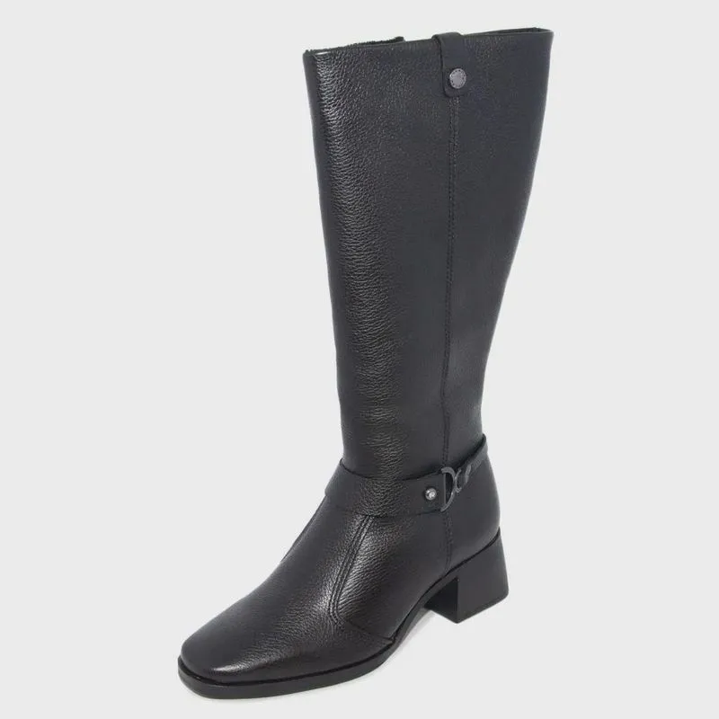 Bota Feminina Pegada Cano Alto couro