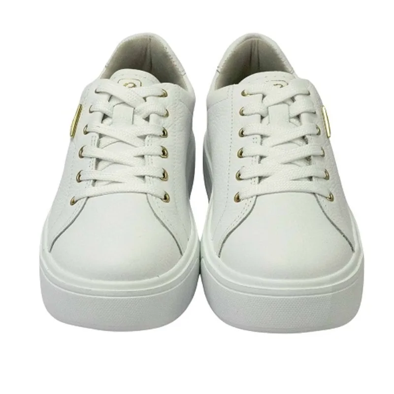 Tênis Pegada 211209 Couro Natural Burnished Branco