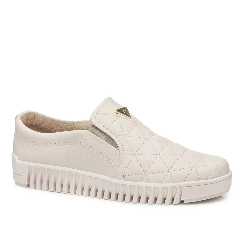 Tênis Pegada Feminino em Couro Off White 210515-02 37