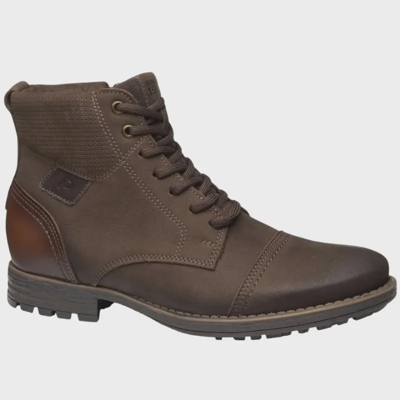 Coturno bota masculina em couro pegada