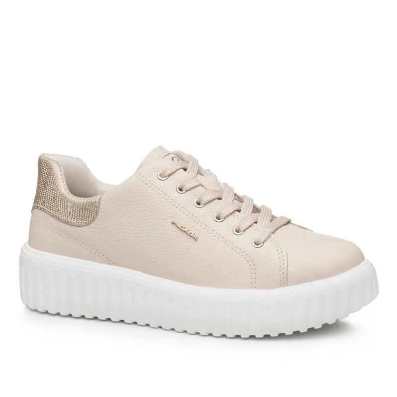 Tênis Pegada Feminino em Couro Off White 212104-02 37