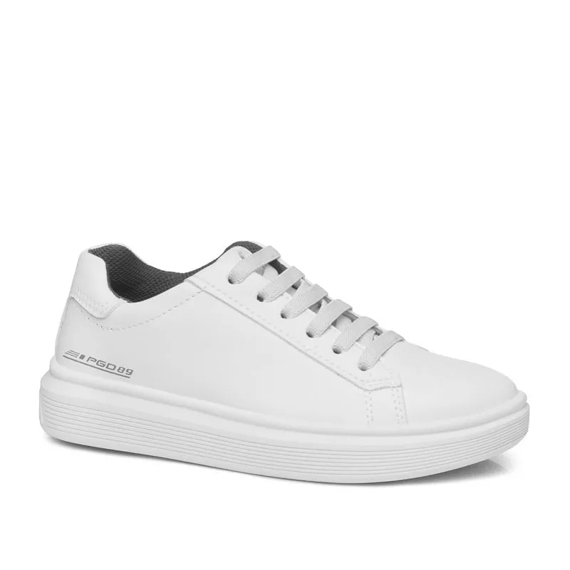 Tênis Casual Pegada Infantil em Microfibra Branco 372105-01 30