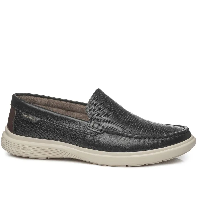 Mocassim Pegada Masculino em Couro Preto 142202-04 39