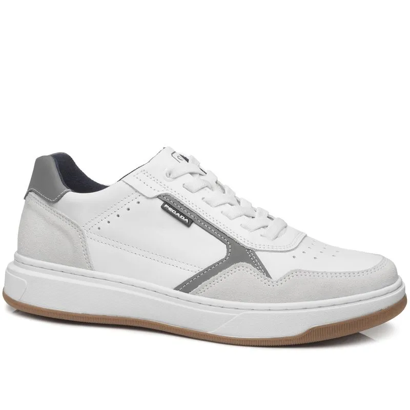 Tênis Casual Pegada Masculino em Couro Branco 111704-02 40