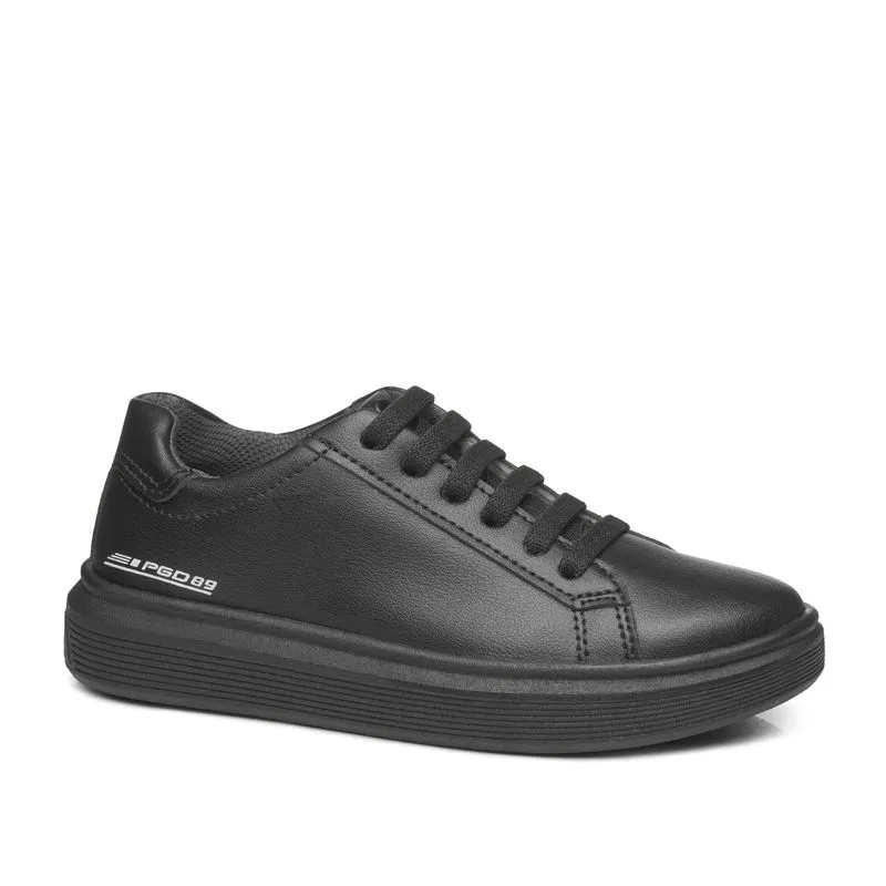 Tênis Casual Pegada Infantil em Microfibra Preto 372105-03 35