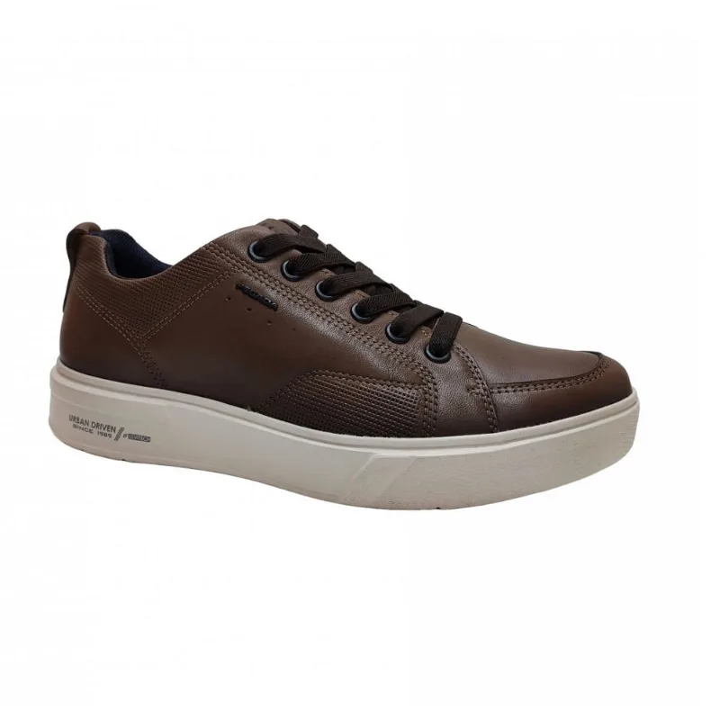 Sapatênis Masculino Pegada Strech Couro Marrom 111902-03 37 / Marrom