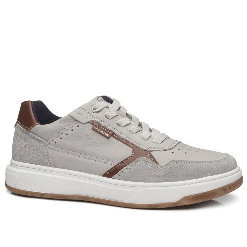 Tênis Casual Pegada Masculino em Couro Silver 111704-05 37