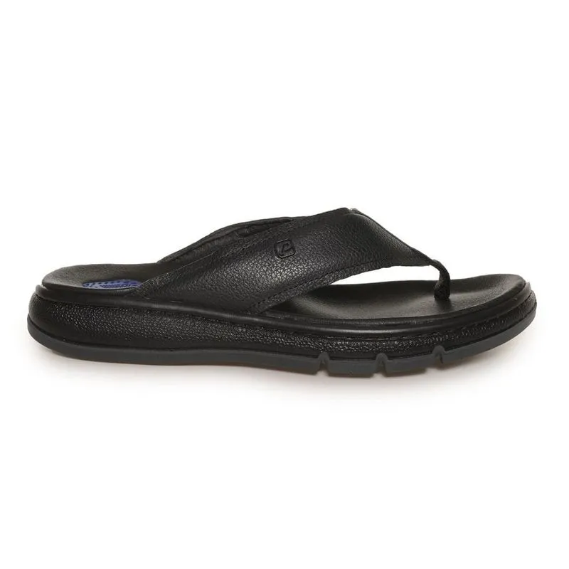 Chinelo Pegada Dubai Couro Burnished Masculino Preto PRETO - 43
