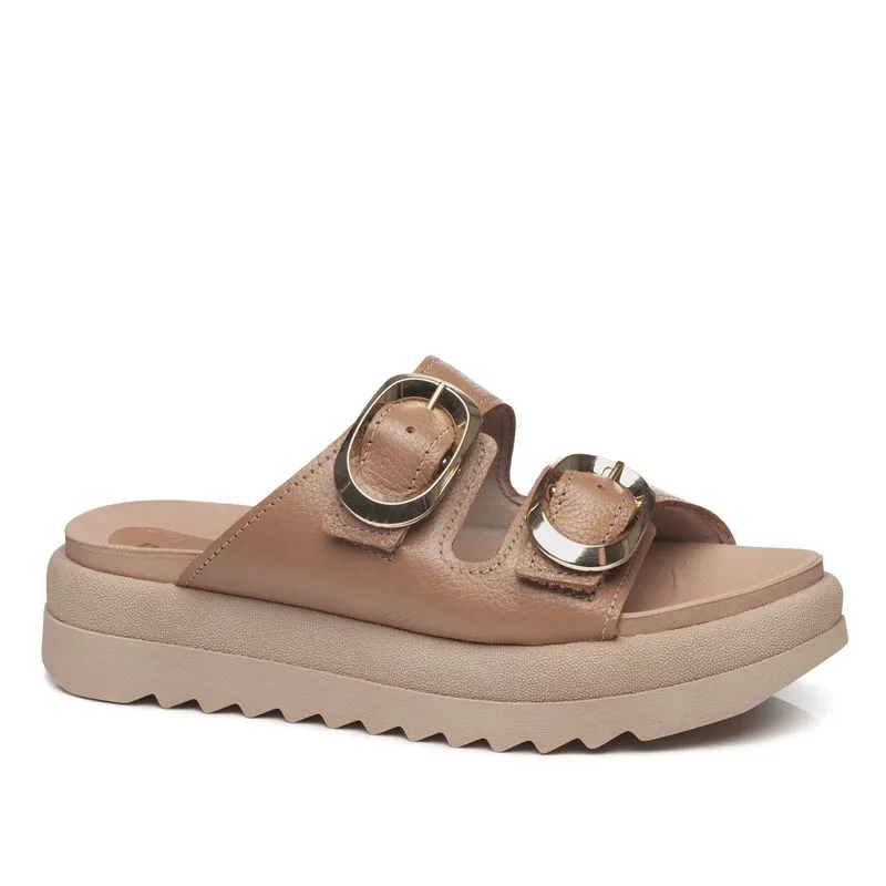 Chinelo Birken Pegada Feminino em Couro Caramelo 234405-03 Chinelo Pegada Feminino em Couro Caramelo 234405-03 39
