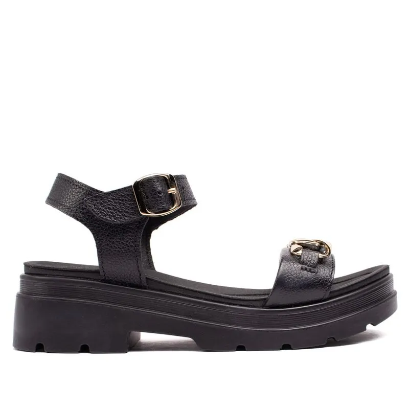Sandália Feminina Pegada Aurora Tratorada Corrente Preto - 37