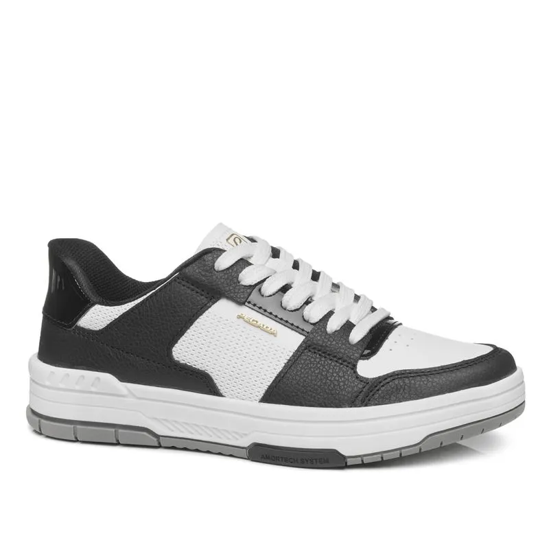 Tênis Pegada Feminino em Couro Preto e Branco 212602-04 Tênis Pegada Feminino em Couro Branco 212602-04 36