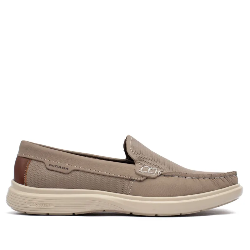 Mocassim Masculino Pegada Navale em Couro Areia - 40 - Pegada