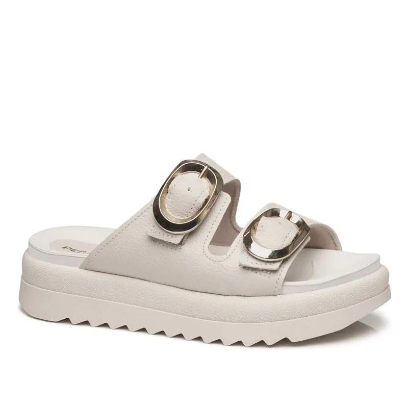 Chinelo Birken Pegada Feminino em Couro Off White 234405-02 Chinelo Pegada Feminino em Couro Off White 234405-02 40