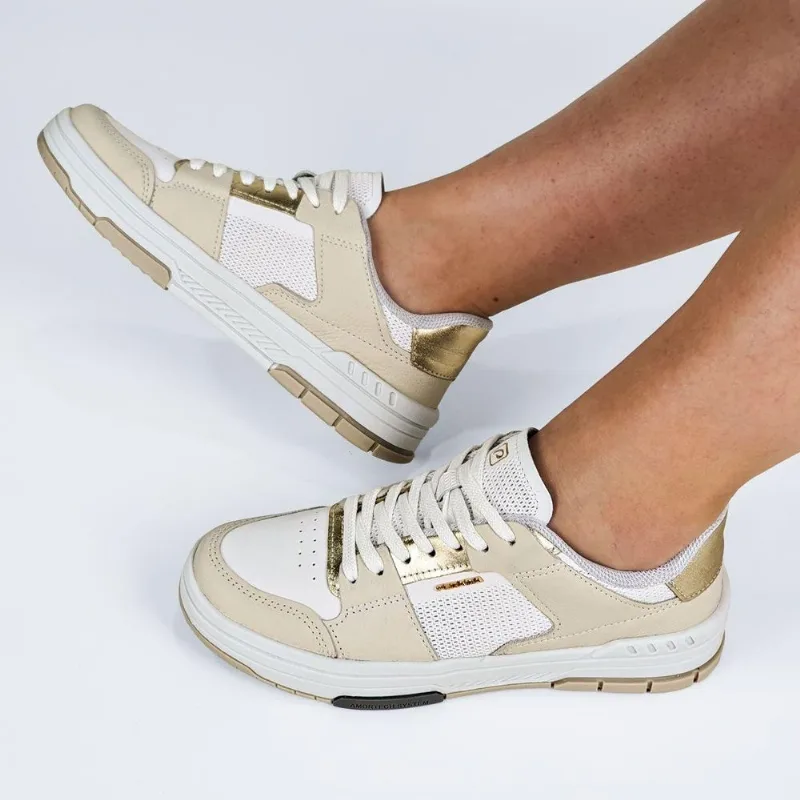 Tênis Pegada Feminino em Couro com Cadarço 212602 38 / Branco