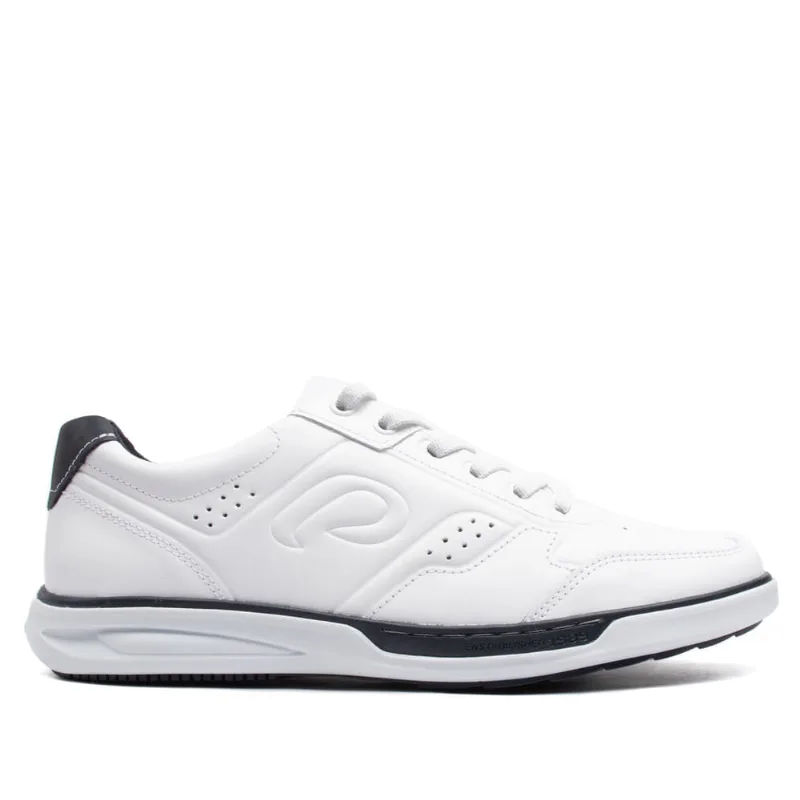Sapatênis Masculino Pegada Rye em Couro com Texturas Branco/marinho - 40 - Pegada