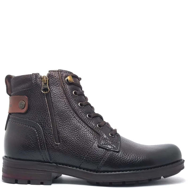 Bota Masculina Pegada Casual Couro Marrom Escuro 181314-02 42 / Marrom - Pegada