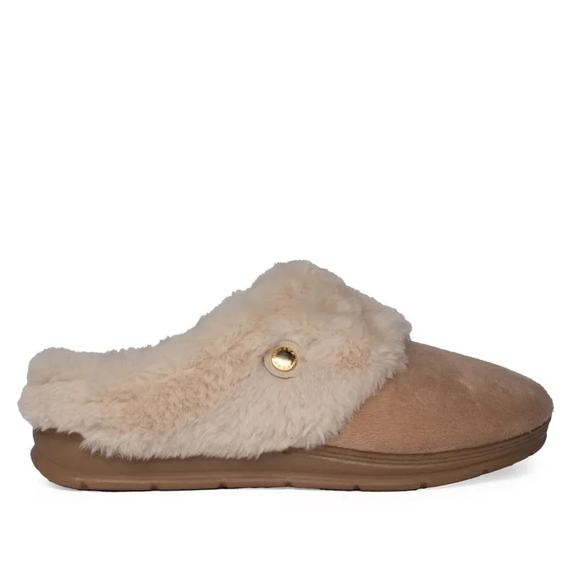 Pantufa Feminina Pegada Peluciada Bege/Areia - 37