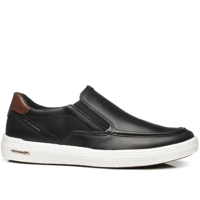 Tênis Casual Pegada Masculino em Couro Preto 112001-01 38
