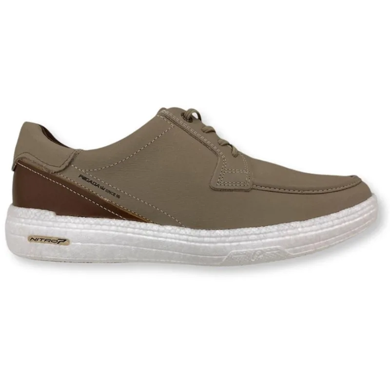 Sapatênis Masculino Pegada Couro Nitro P Areia 112002-05 38 / Bege