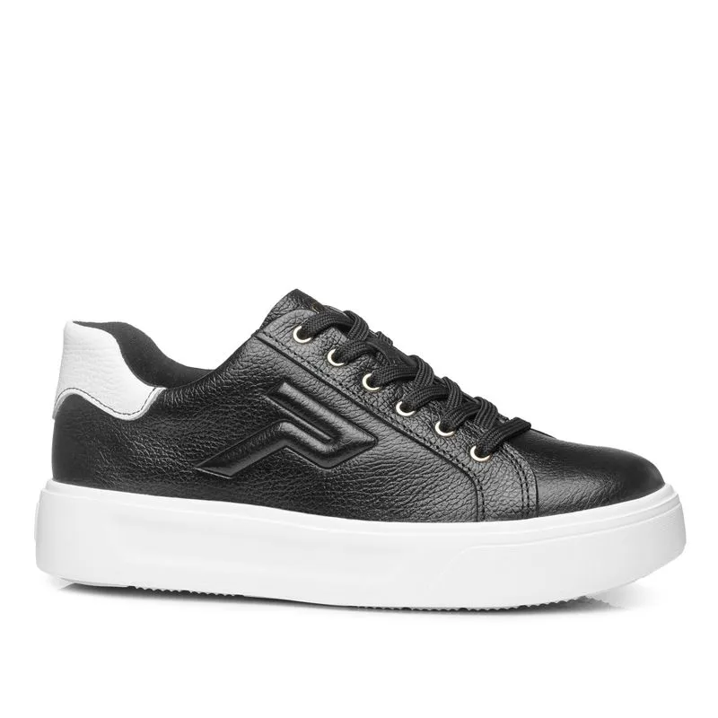 Tênis Pegada Feminino em Couro Preto 211216-04 38