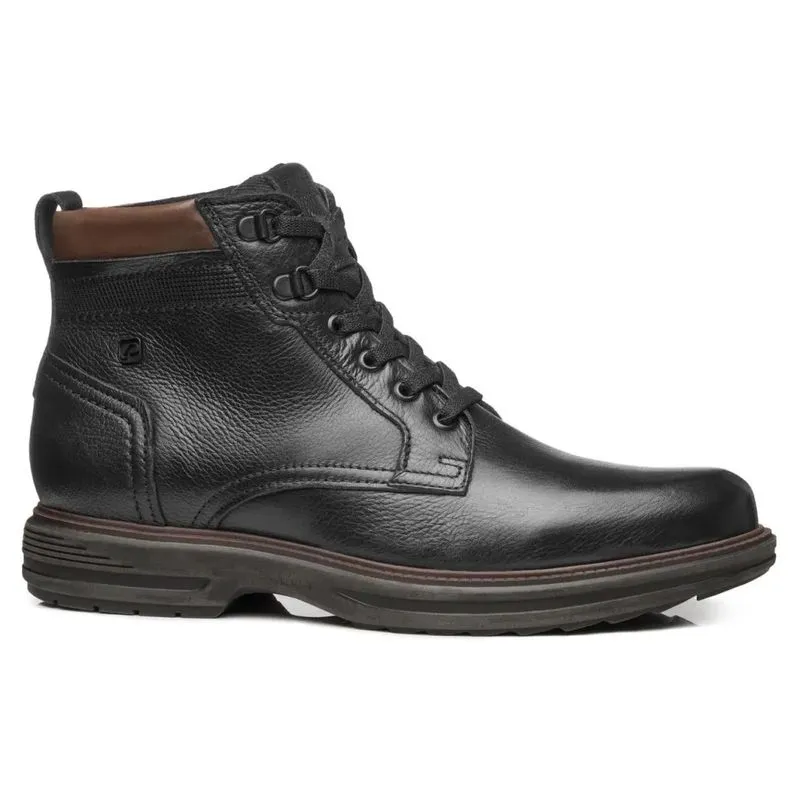 Bota Casual Pegada Masculina Preta Couro 44