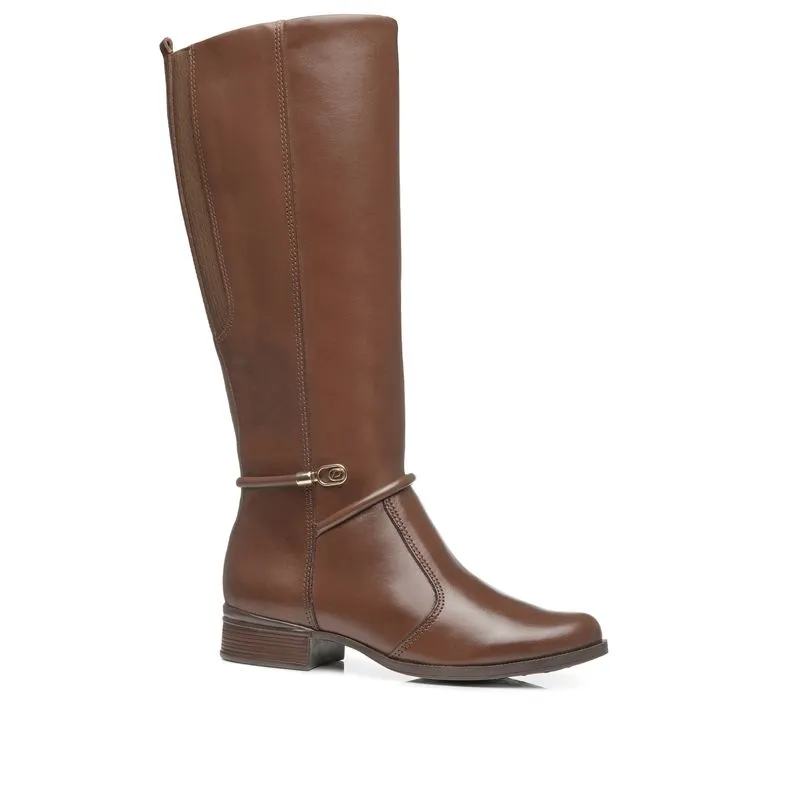 Bota Montaria Pegada Feminina em Couro Pinhão Cano Longo 282064-03 Bota Montaria Pegada Feminina em Couro Pinhão 282064-03 33