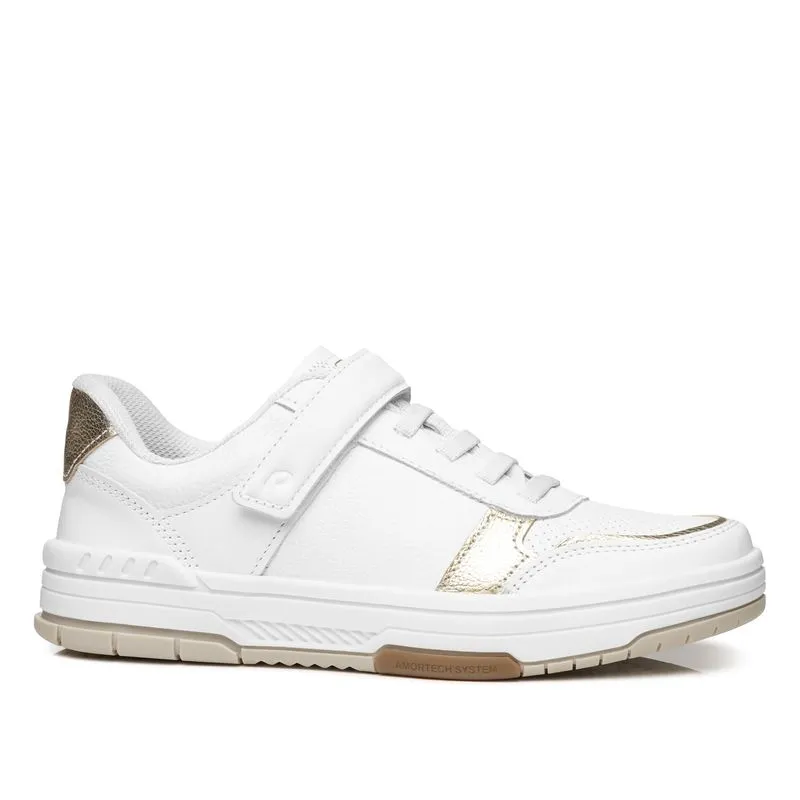 Tênis Pegada Feminino em Couro Branco 212607-01 40
