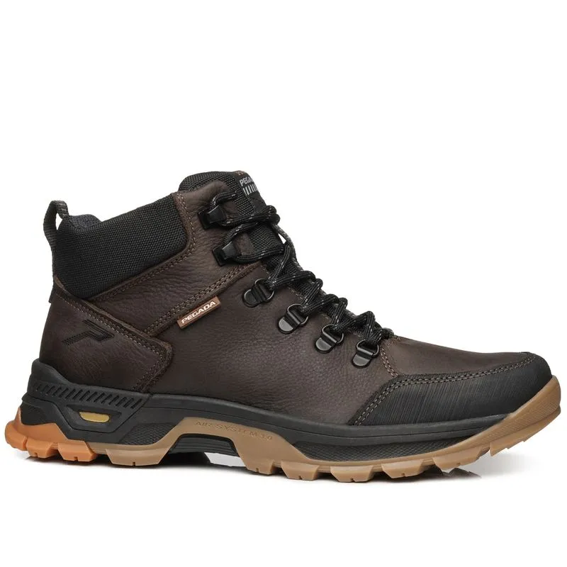 Bota Trekking Pegada Masculina em Couro Café 150506-02 42