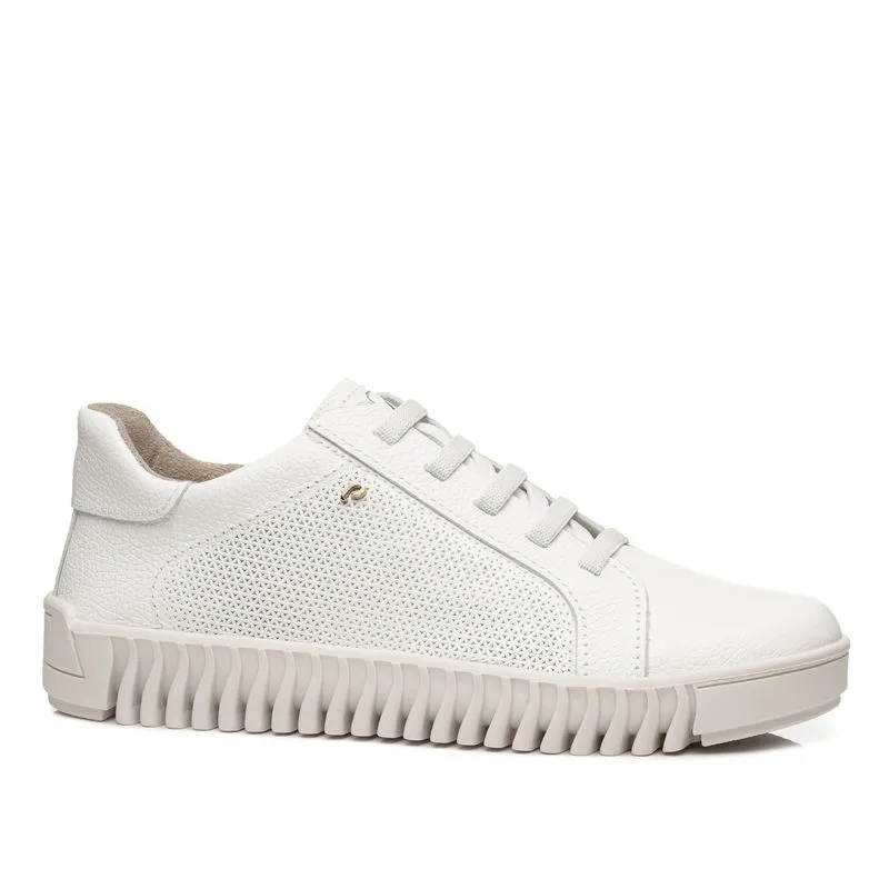 Tênis Pegada Feminino em Couro Branco 210518-01 33